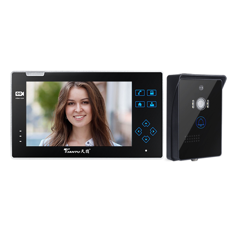 天图可视对讲门铃家用电铃别墅视频电话有线智能电子门禁系统监控