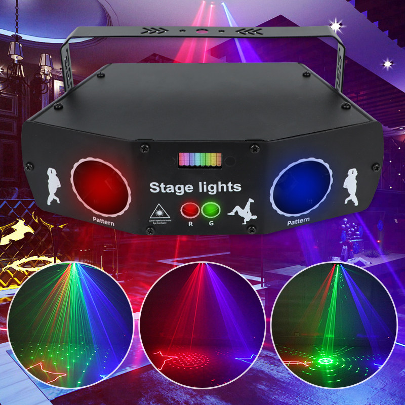 彩灯ktv氛围灯声控酒吧灯装饰房间宿舍旋转七彩变色爆闪灯蹦迪灯