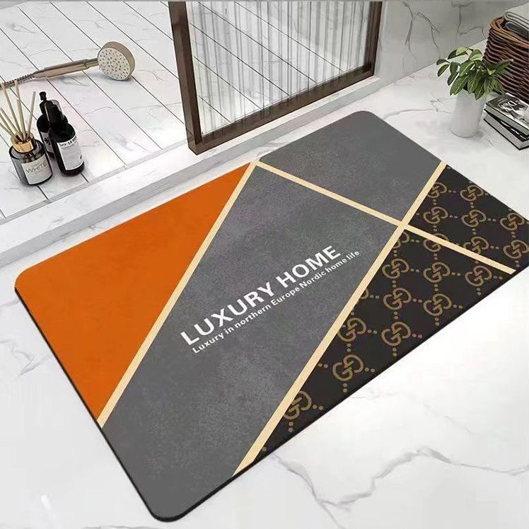 硅胶地垫(防滑超吸水)格调橙 进户门门口 玄幻浴室吸水防滑地垫