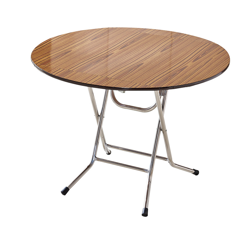 圆形简易折叠餐桌正方形桌家用可吃饭桌大圆桌小户型餐厅折叠饭桌