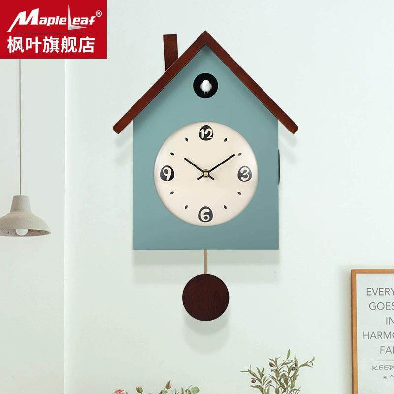 新款创意家用布谷鸟挂钟客厅小鸟装饰现代时钟咕咕钟简约报时钟表