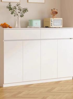 航空蜂窝全铝餐边柜靠墙一体置物橱柜家用奶油风铝合金客厅茶水柜