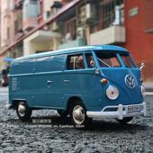 正品 Moor大mx1 24众T1覆古t巴士面包人造合金汽车模型玩具系a列饰