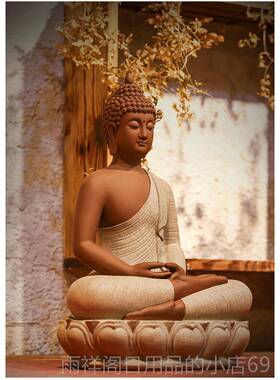 正品中式白瓷释牟迦尼佛如来佛祖摆长件陶瓷具菩提家用佛泰佛辈送