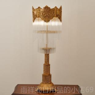 正品欧法式台灯式别墅豪华覆铜古纯铜客厅大台灯床卧室头书房全台