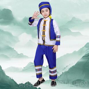 正品广西三哈月三民族舞服装儿壮族蹈演出服饰苗族女尼幼儿童园表