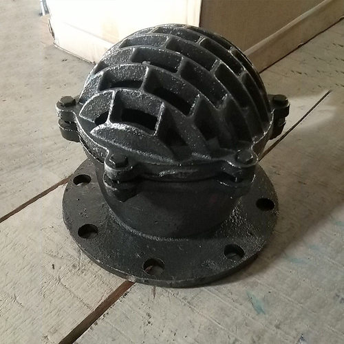 河北靖镜阀门H42X-6/10铸铁法兰底阀DN40-400水泵吸水莲蓬头笼网