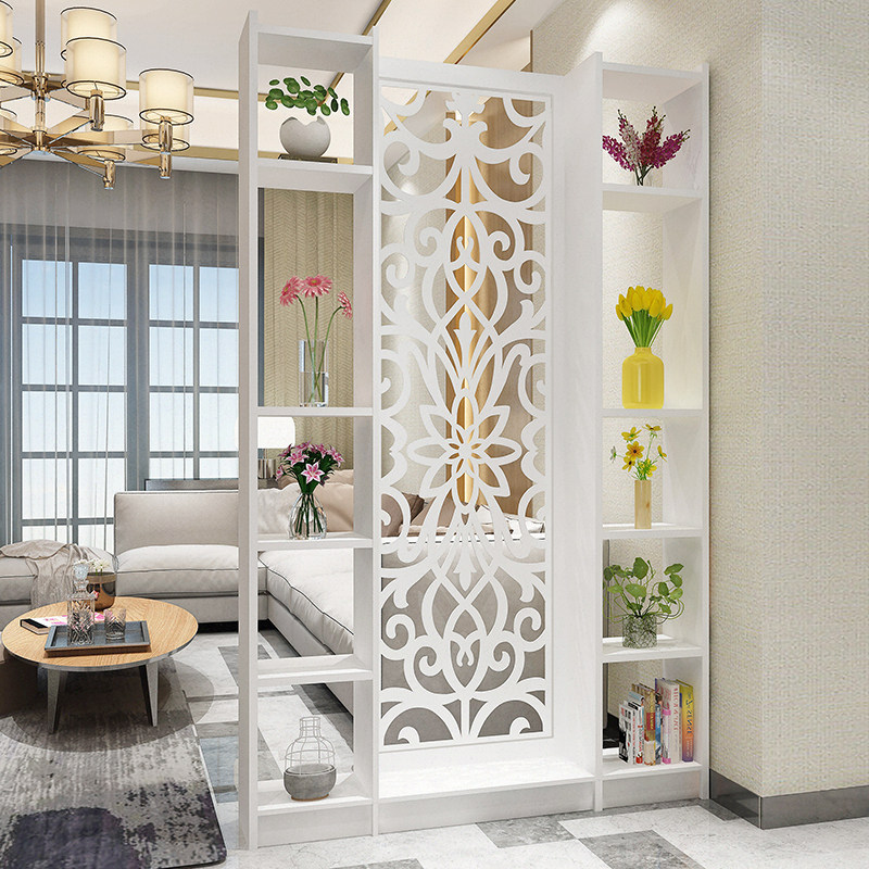 入户屏风隔断现代时尚门客厅玄关柜装饰镂空雕花办公室橱窗背景墙