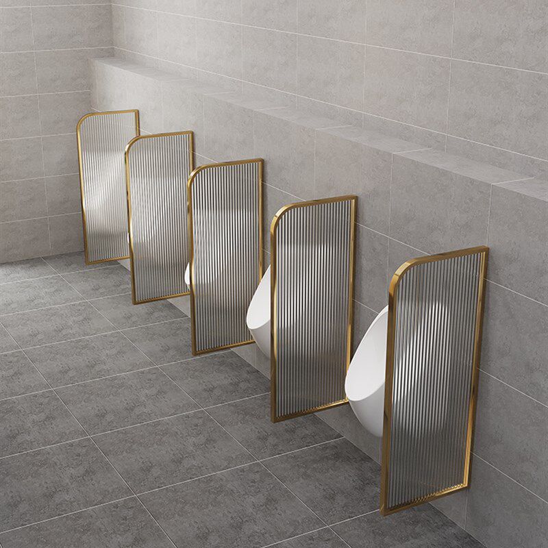 卫生间不锈钢钛金隔断商务酒店男厕小便斗挡板写字楼公共厕所隔板