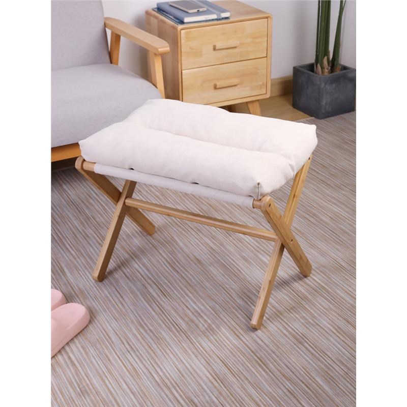 沙发搁脚凳脚踏托脚凳软包办公室午睡放腿踩脚翘脚搭脚可折叠实木