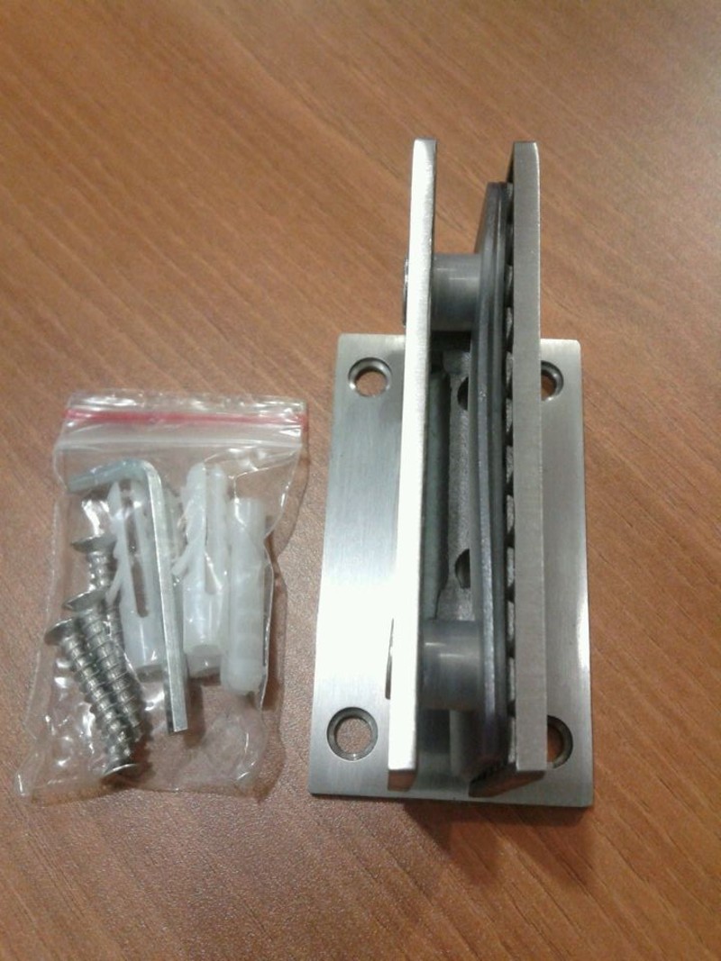 千饰汇90度拉丝合页不锈钢边固定合页90度浴室夹玻璃门合页