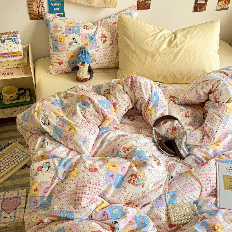 新款水洗棉加厚四件套磨毛床笠学生宿舍纯色三件套小清新床单被套,鲜花速递/花卉仿真/绿植园艺,割草机/草坪机,淘宝优惠券,粉丝福利购,淘宝优惠卷