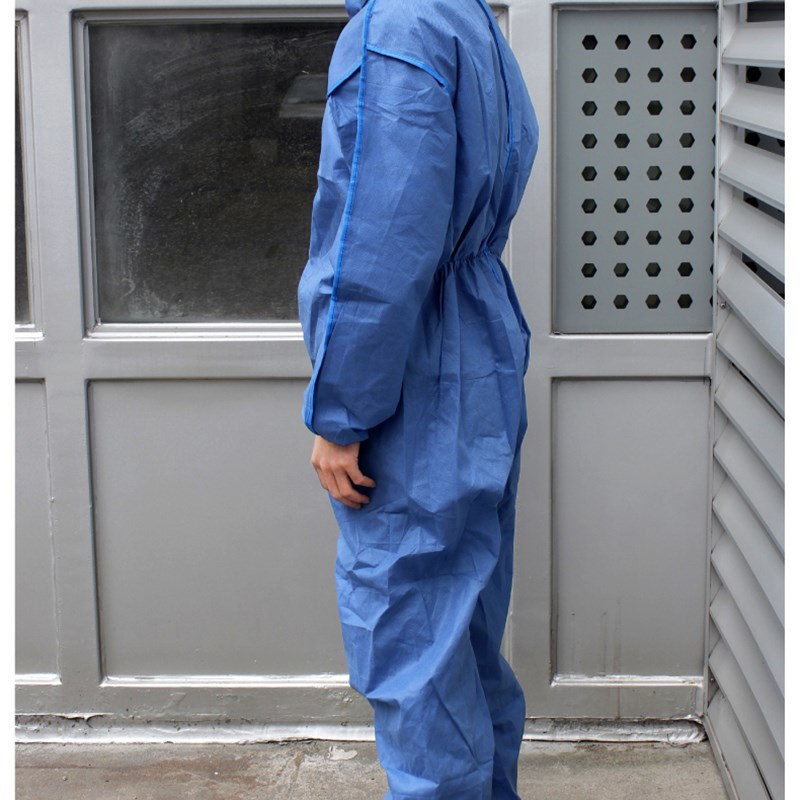 Lkelnd雷克兰防化服防尘服喷漆服ESB28蓝色透气防护服防飞溅服