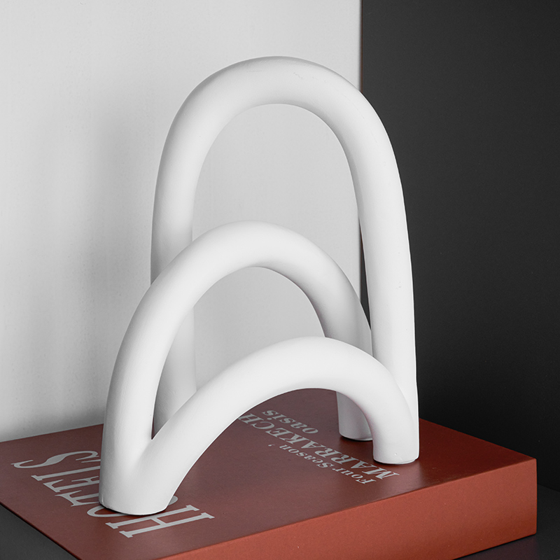 玻璃花器样板间书房书柜软装摆设样品屋展示中心展厅家居饰品创意