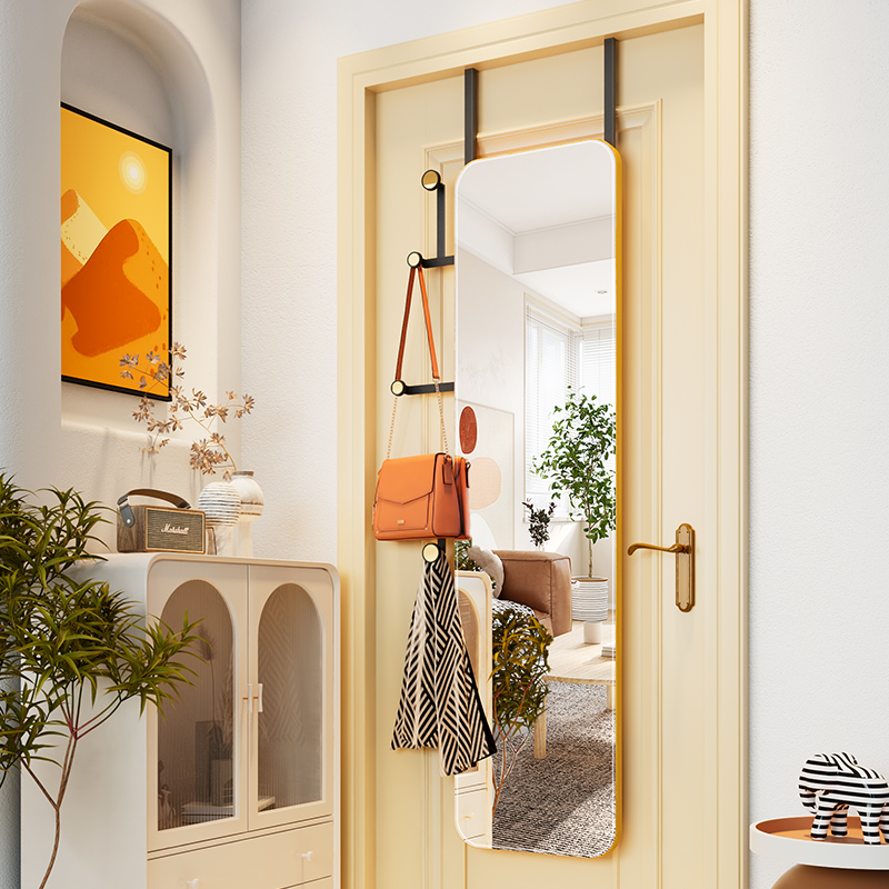 挂门镜子门后挂钩全身镜穿衣镜壁挂卧室家用试衣镜落地挂墙挂镜