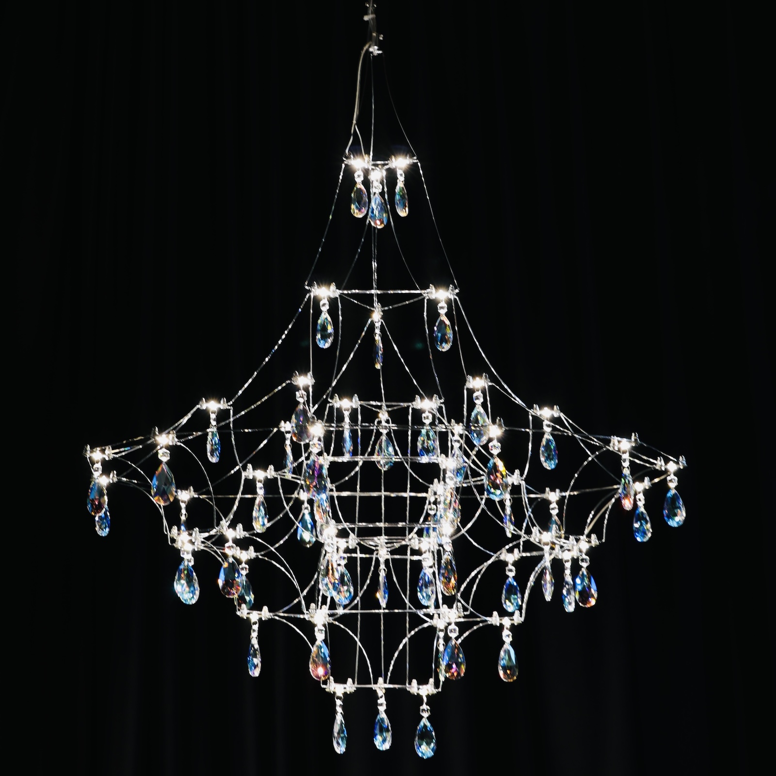 别墅客厅大吊灯意式极简餐厅灯满天星现代艺术楼梯埃及水晶吊灯