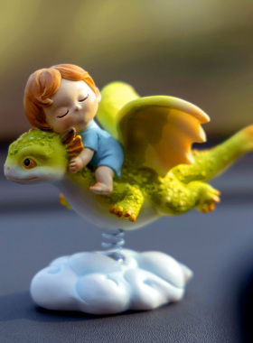 创意小动物摆件车载饰品汽车用品车内中控台装饰公仔漂亮可爱个性