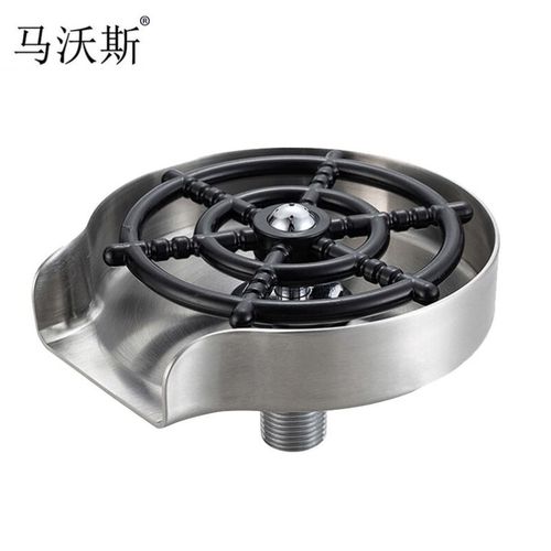 马沃斯洗杯器不锈钢自动按压冲洗器P-C0B不锈钢洗杯器 CM头