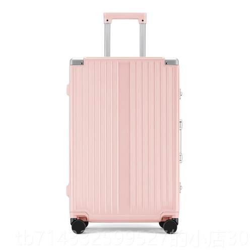 高档爱士防刮行李箱 万向轮铝框拉箱in行s网红旅麦箱男女2杆0 24