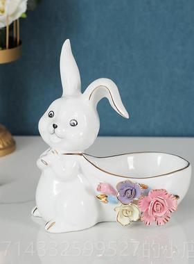 高档玄关门口摆鞋柜收纳件放钥匙客意家居厅陶瓷现代创简约装饰收