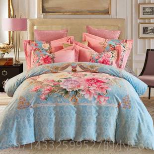 高档新品 全3立体活印花棉加厚磨毛四D件套性床上用品床单纯棉被套