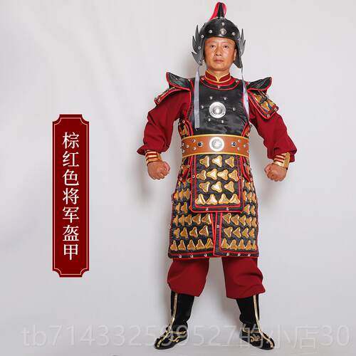 高档古代将铠甲帅战袍盔甲军可穿真人金属影古装将军元衣服视演出