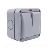 高档家用户外防水开防雨商关场I6控6明装 浴室双P开双两位220V香港