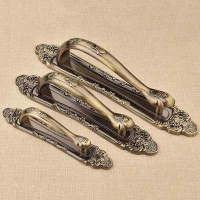 仿古铜卧室明装卫生间装饰门把手拉手室内配件房门大门橱柜