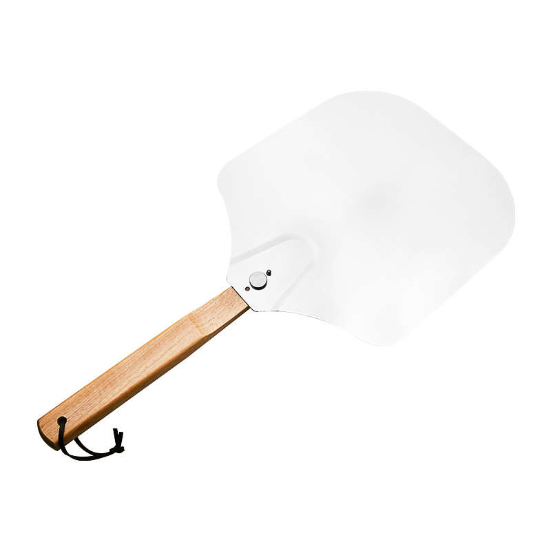 披萨铲折叠铝披萨铲PIZZ 木柄铝披萨铲烘焙铲披萨转移烘焙厨具