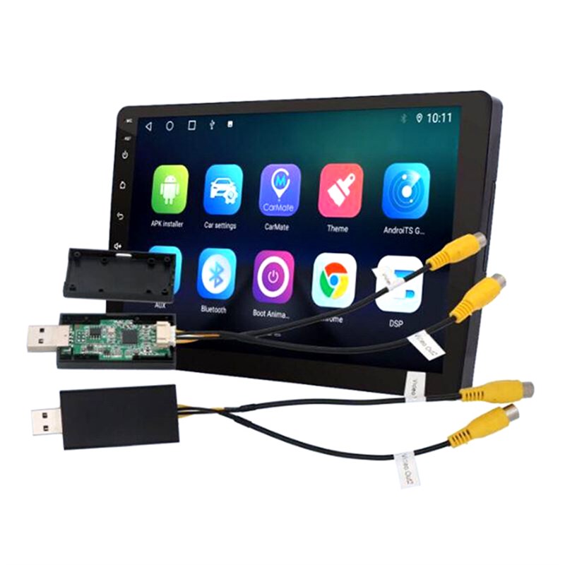 通用车载电视安卓大屏导航外接USB口转CVBS影片输出后头枕显示器