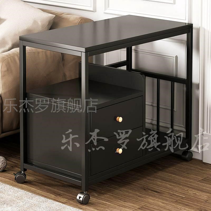 茶水柜边几带轮可移动小型小桌子茶几茶台茶桌办公室客厅沙发边柜