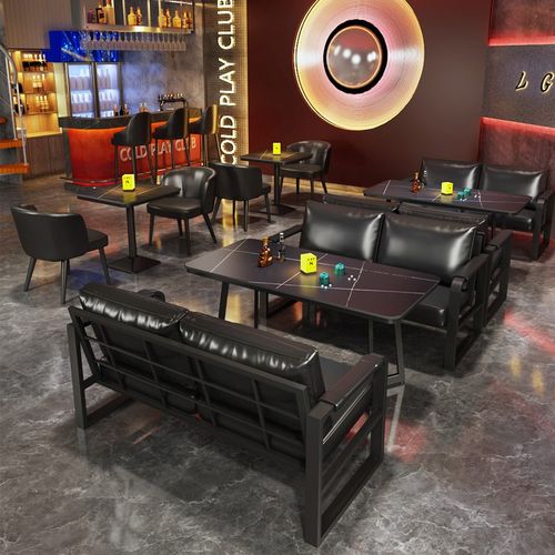 工业风小酒馆酒吧桌椅清吧卡座沙发烧烤店音乐餐吧咖啡厅商用沙发
