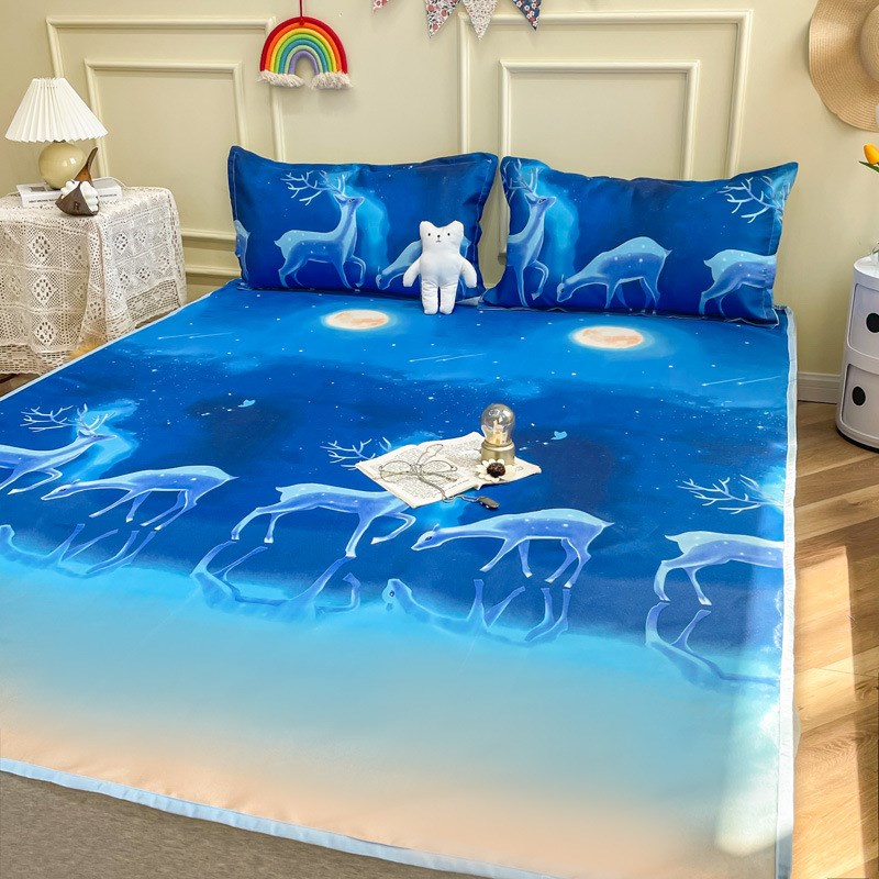 夏季凉席冰丝席202床单款学生宿舍单人可折叠空调席子两三件