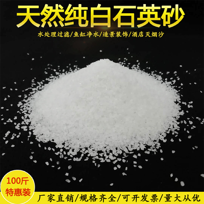 100斤纯白石英砂水处理沙酒店灭烟沙鱼缸底砂儿童造景白沙子细沙
