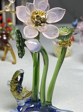 仿真绿植盆栽淄博琉璃豆芽多肉荷花小摆件仙人掌办公桌卧室装饰品