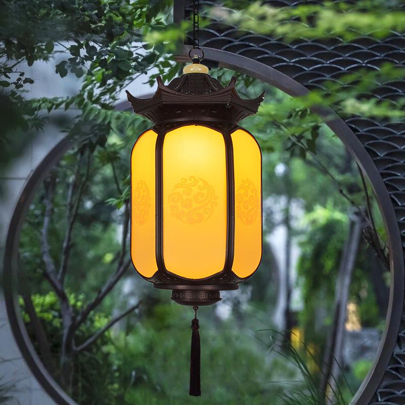 户外新中式凉亭亭子庭院别墅大门吊灯防水室外挂灯走廊阳台灯灯笼