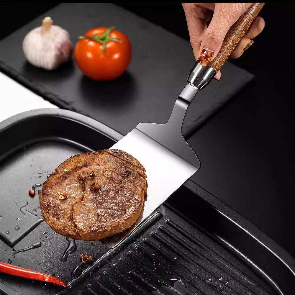 不锈钢煎铲煎饼果子工具料理牛排铁板烧平铲煎鸡蛋烙饼铲子披萨铲