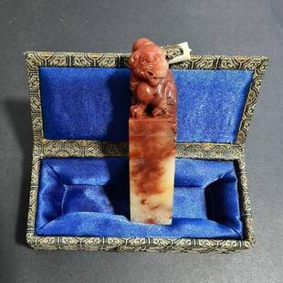 寿山芙蓉石雕刻钮头瑞兽呈祥书画闲章文创金石篆刻姓名印章收藏品