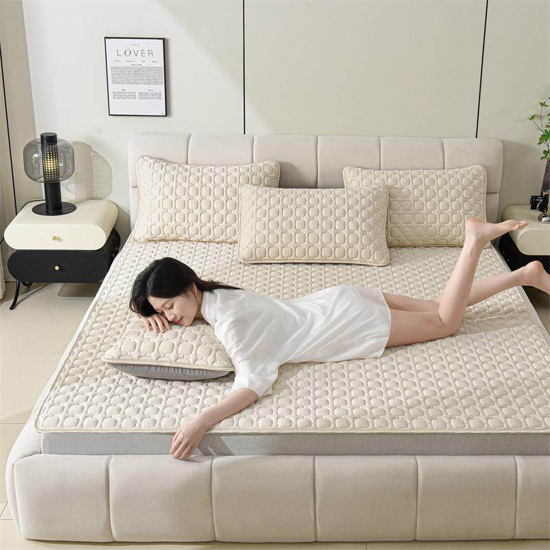 2025新款12mm加厚乳胶席子a类母婴级三件套夏季软席冰丝席子床垫