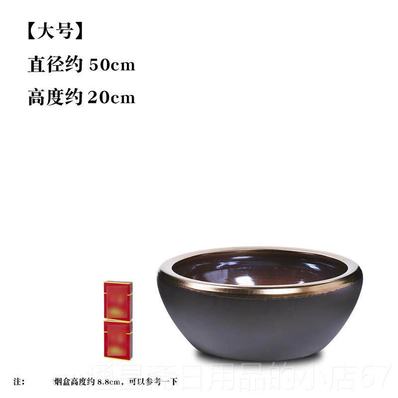 高档桌景德镇陶瓷金鱼缸养乌水莲浅睡碗荷花龟艺盆面大号客厅紫砂