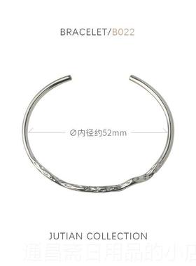 高档巨天高端简理约冷纯银炼多款用途不对称细手线纹女性礼品银饰