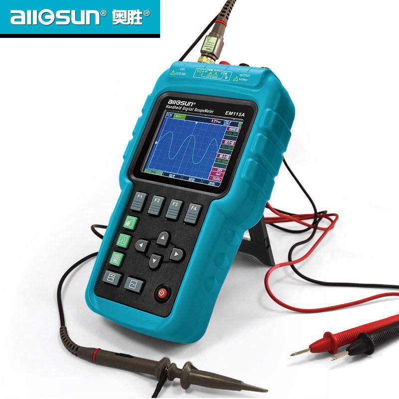 50M专业手持式示波器彩屏示波表万用表便携信号发生器EM115A
