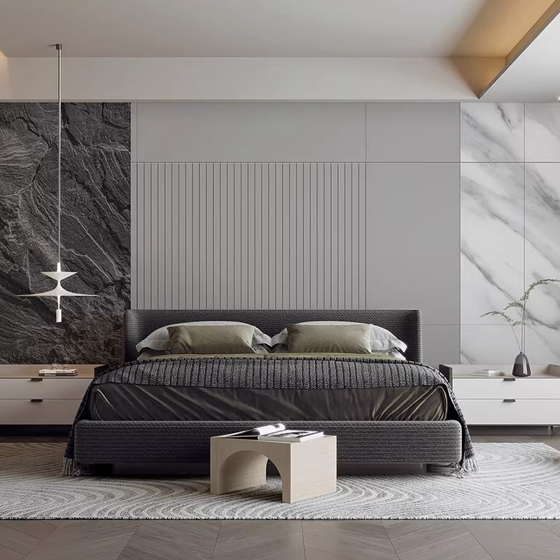 卧室竖条纹大气装饰壁布  客厅现代工业风电视背景墙壁纸无缝墙布