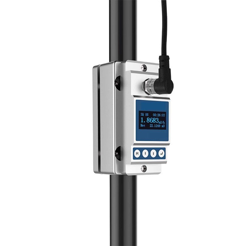 外夹式超声波管道流量计卡钳抱箍式免破管外贴卡扣夹扣式流量计