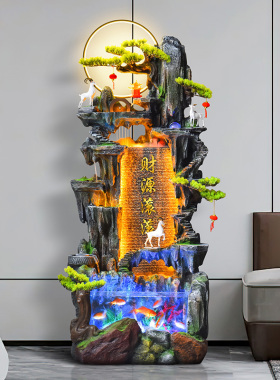 假山流水喷泉水景摆件客厅阳台办公室庭院循环水加湿乔迁鱼缸造景