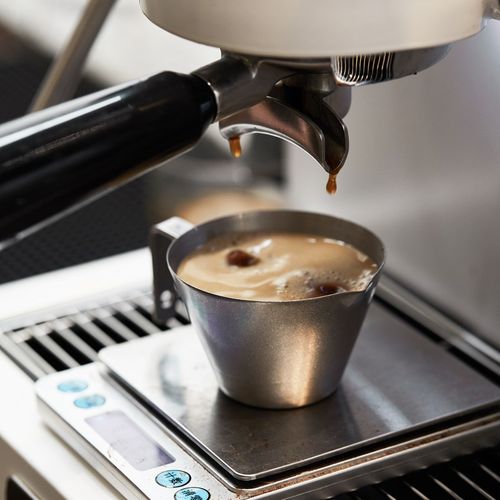 酷奇创意餐具复古做旧不锈钢304小量杯浓缩咖啡萃取杯刻度100ml