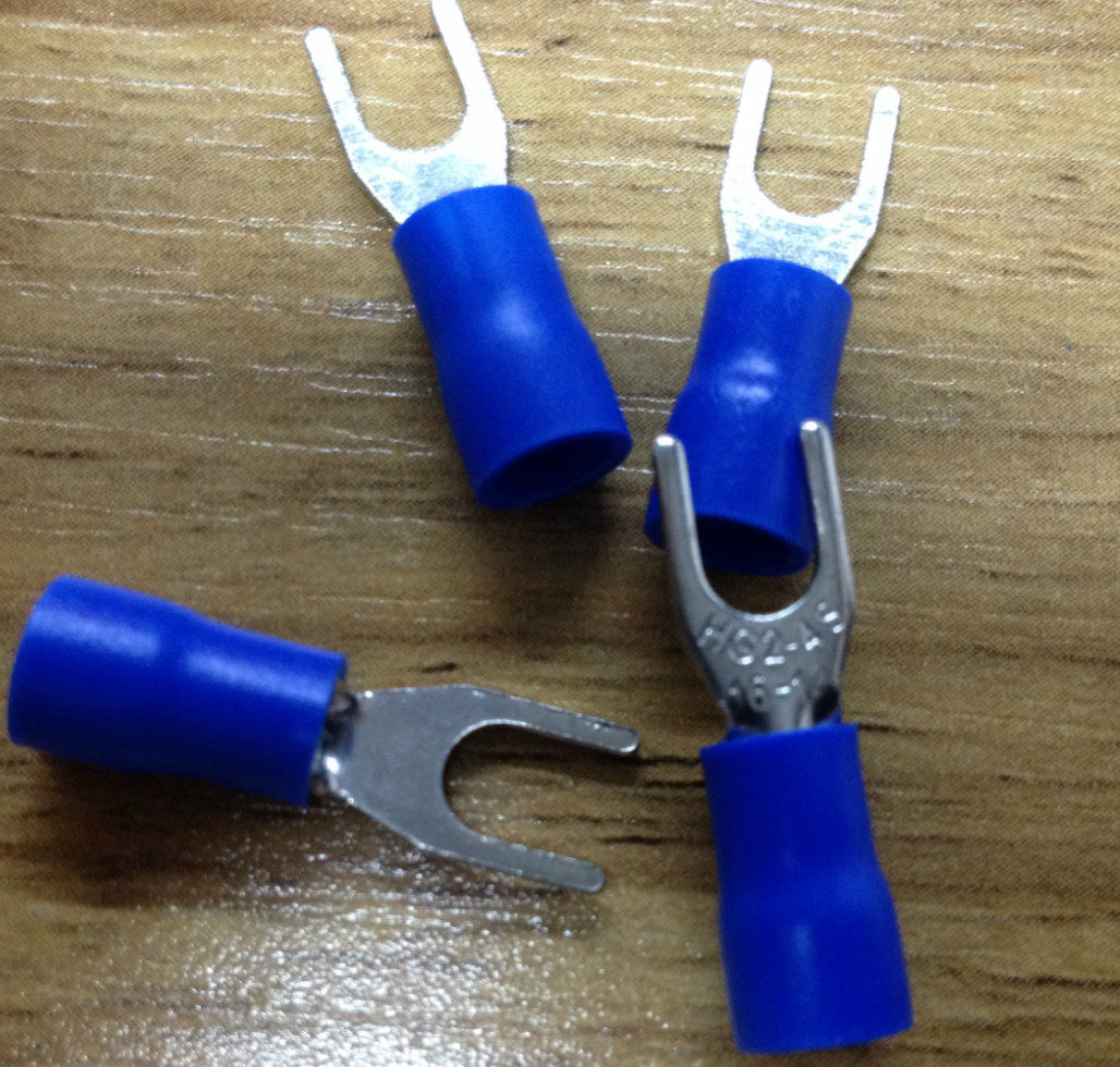 SV2-4  叉形预绝缘端子 SV2.5-4S接线端头Y型接线冷压端子 紫铜