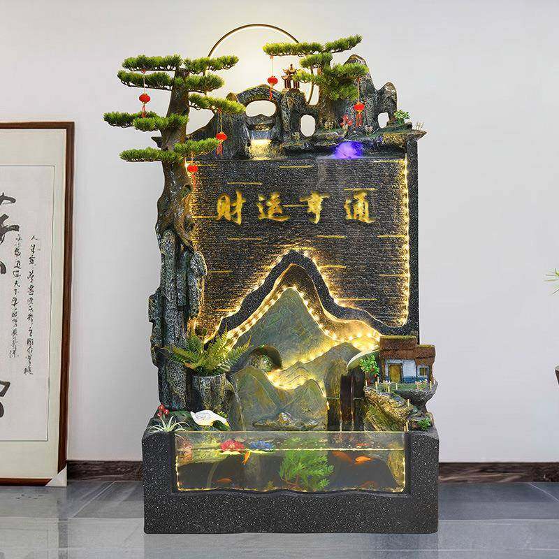 假山流水喷泉水幕墙屏风大型摆件创意家居鱼缸客厅庭院水景观装饰,电子元器件市场,其它元器件,淘宝优惠券,粉丝福利购,淘宝优惠卷