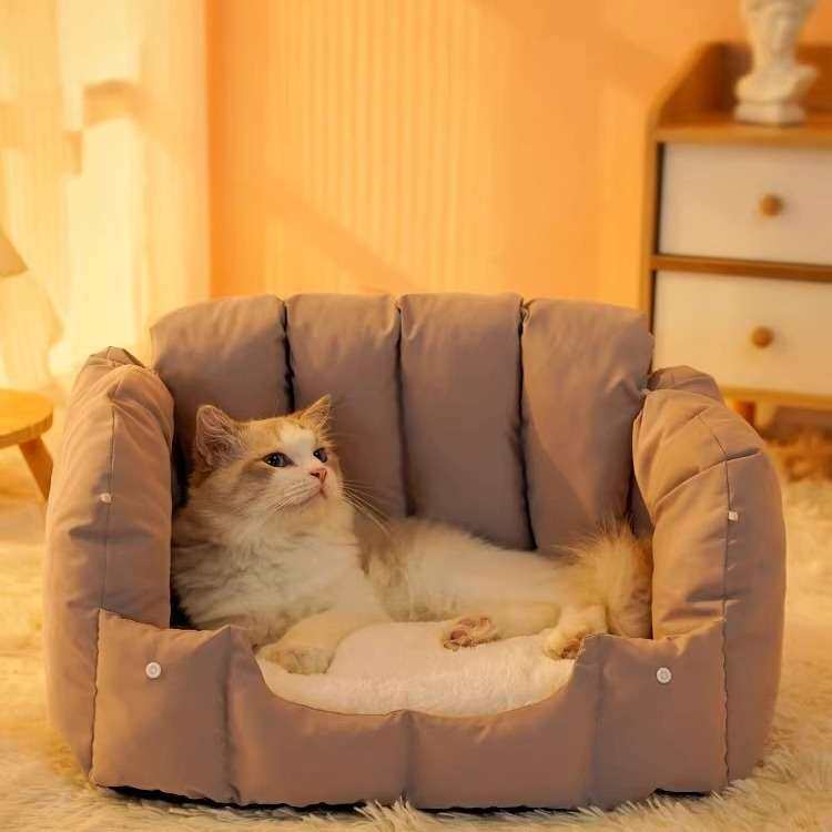 冬季猫窝可折叠两用冬天保暖猫咪房子沙发封闭式狗狗窝宠物用品