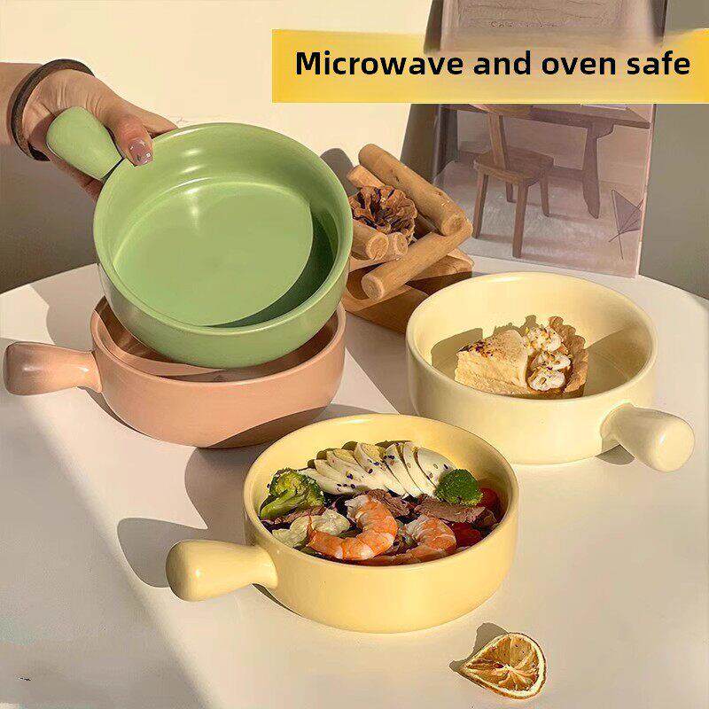 韩国推出烤饭碗，烤碗，陶瓷方便面碗，带手柄家用2025新型高颜值